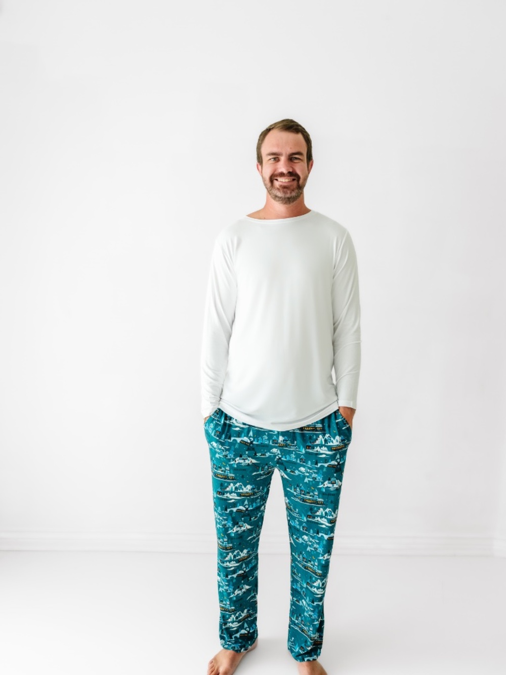 Little Sleepies Midnight Express Holiday Men's PJ Pants